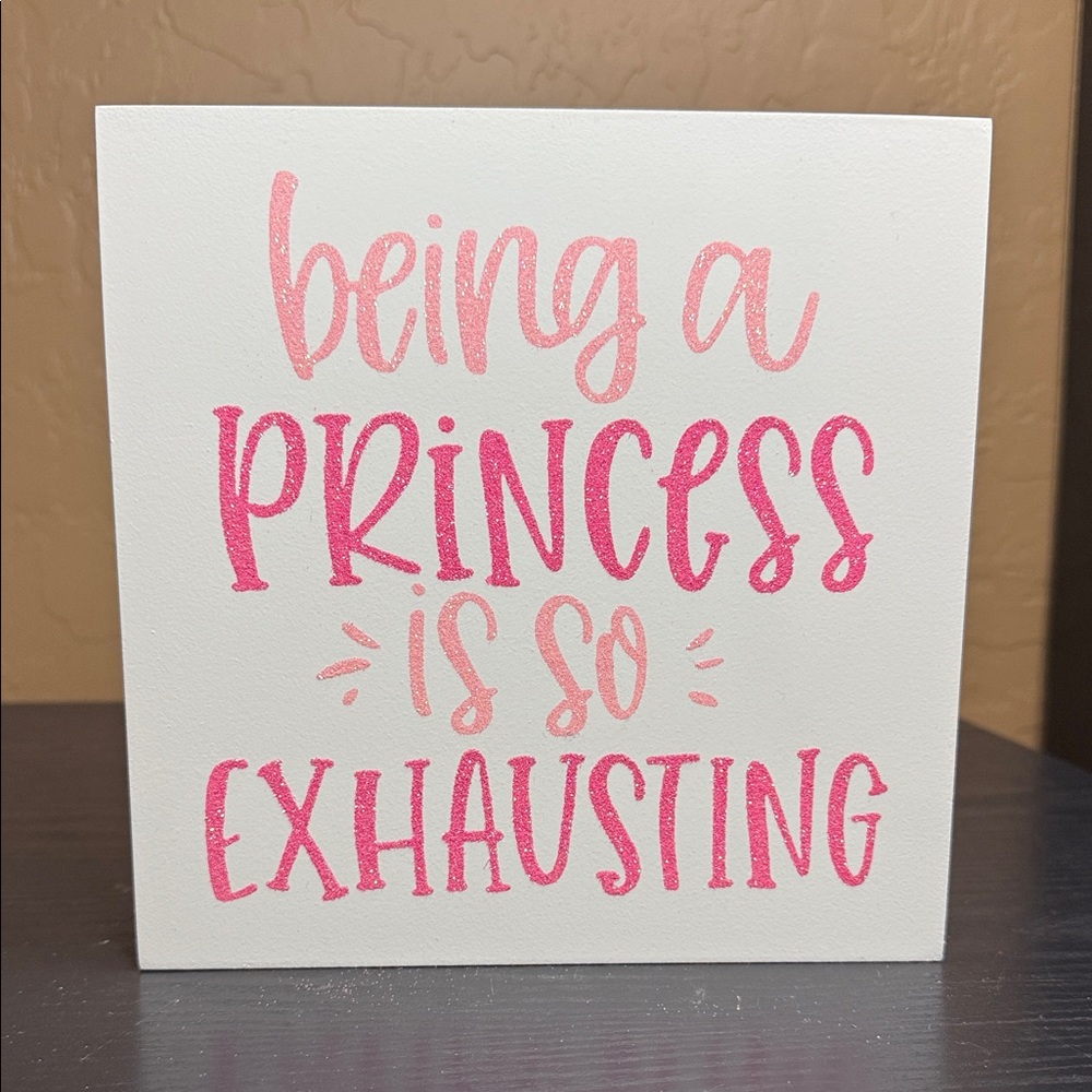 Hobby Lobby Pink and White Princess Sign
